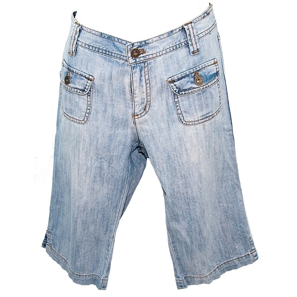 DKNY Light Wash Denim Bermuda Shorts 5